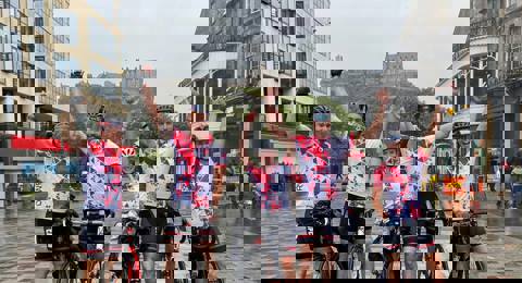 Cycling Image In Front Of Castle